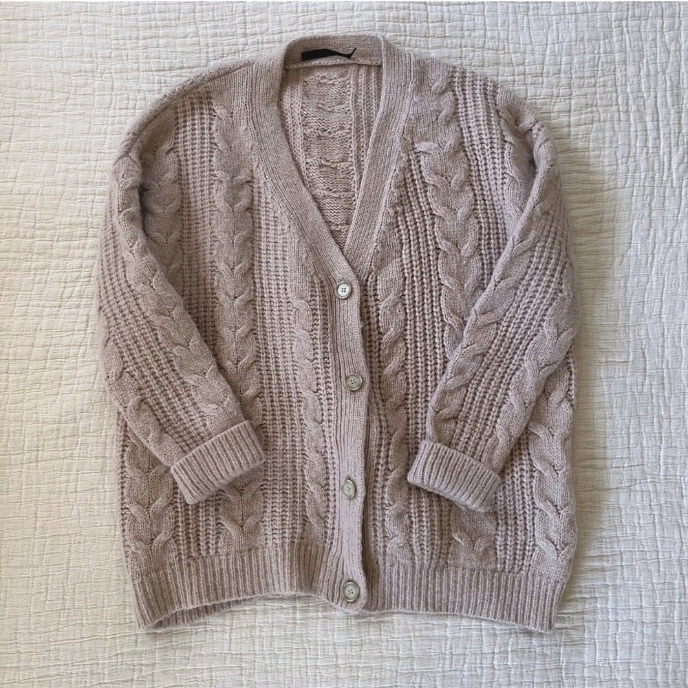 Jenni Kayne Cable Knit Cardigan Womens S